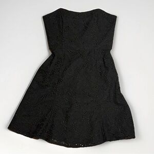 Lilly Pulitzer Dress Size 10 Black Womens A Line Strapless Short Mini Dress NWOT